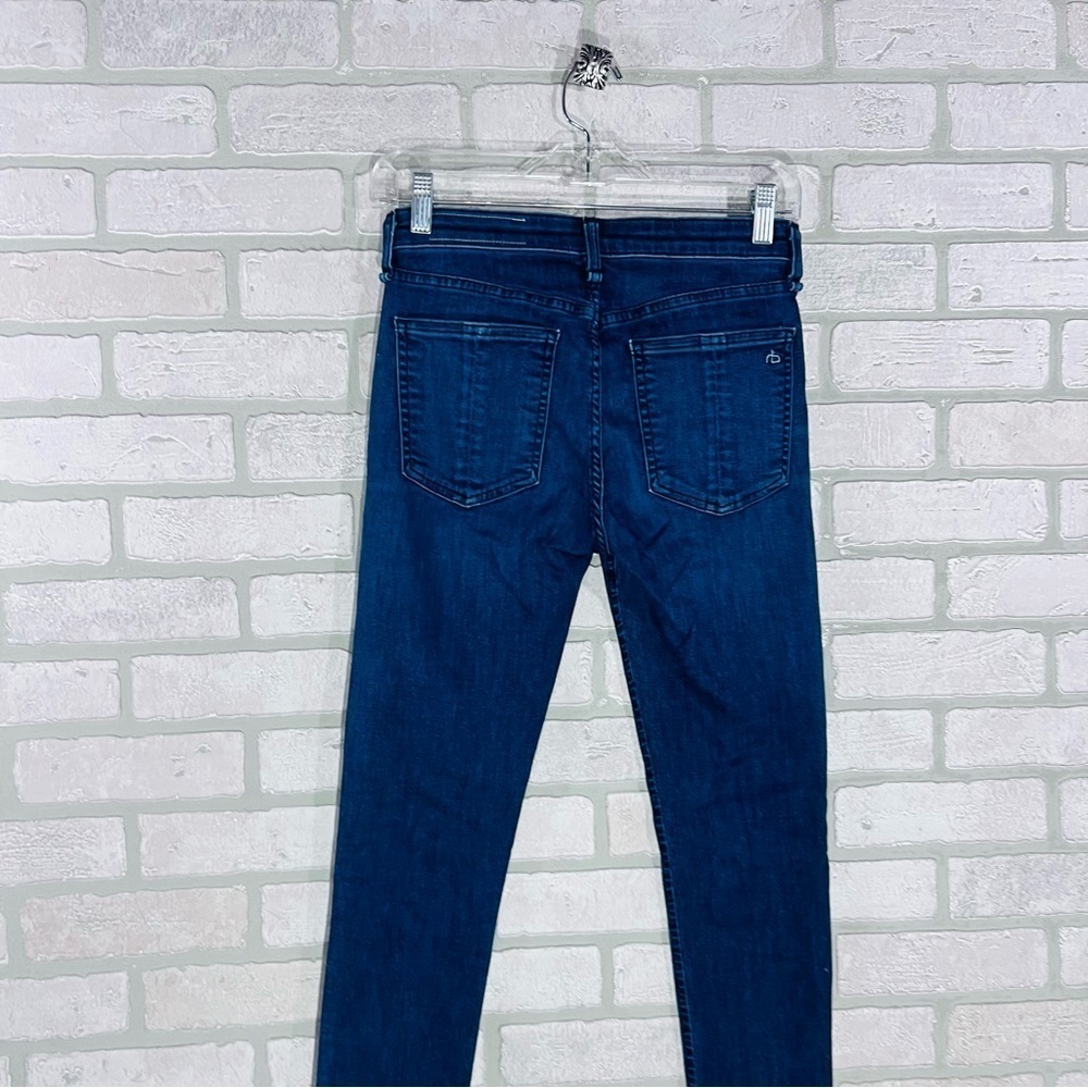 rag & bone Cate Midrise Ankle Skinny Raw Hem Jeans in Wilton Wash Size 25 - Picture 6 of 9